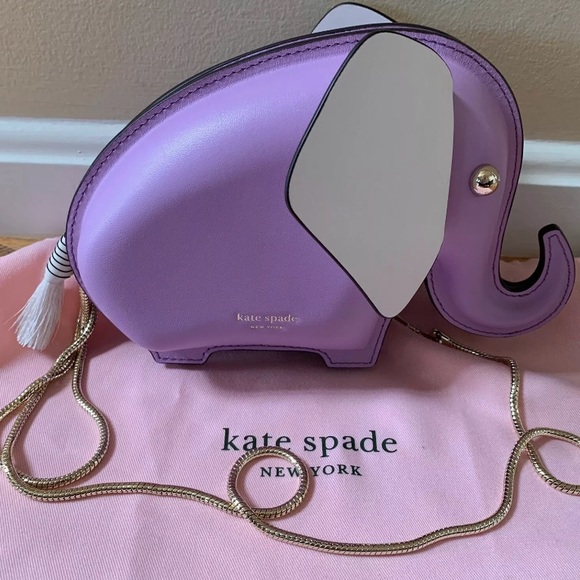 Kate Spade Tiny Elephant Crossbody Bag Iris Bloom - Picture 2 of 8